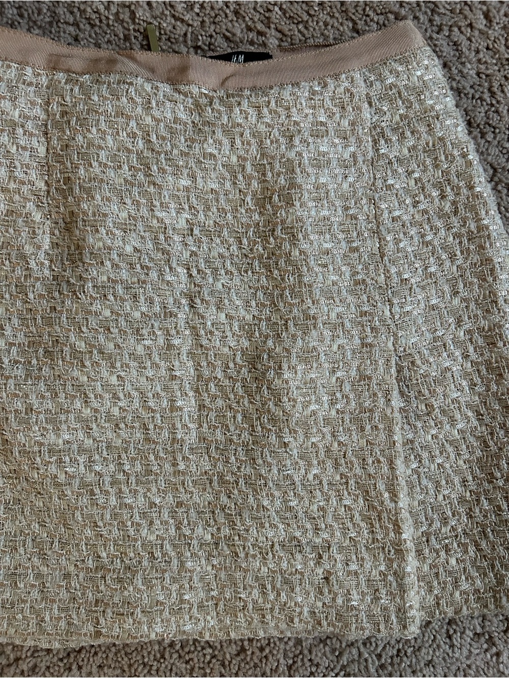 H&M Cream Tweed Mini Skirt - Picture 5 of 6